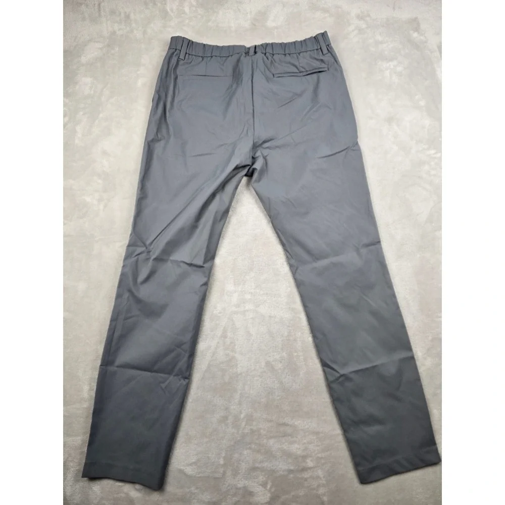 Banana Republic Chino Pants Mens 38x34 Gray Performance Stretch Elastic Waist‎